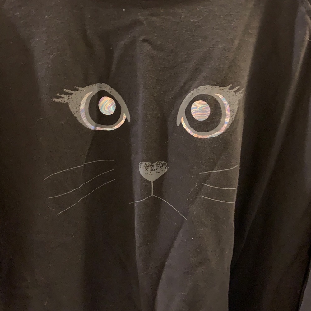 Black Kitty Cat Shirt - Picture 2 of 5